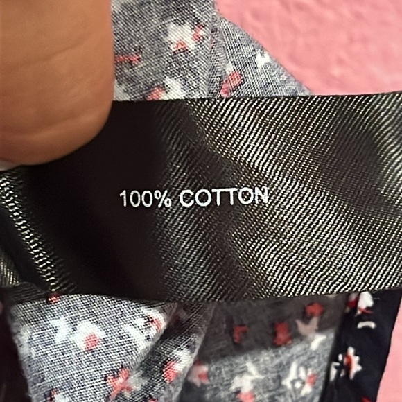 DENIM & FLOWER Men’s Navy Floral Casual Short Sleeve Button Down Shirt Size M - Picture 5 of 5